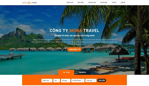 thiết kế website du lịch