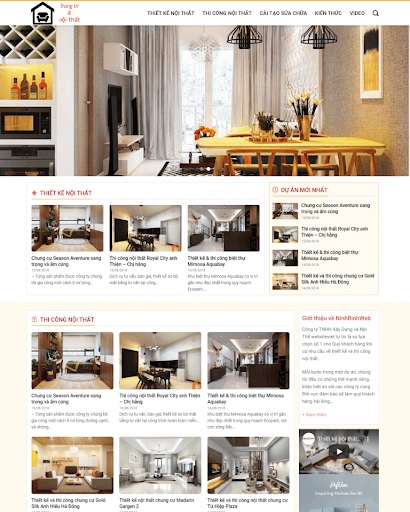 thiết kế website nội thất